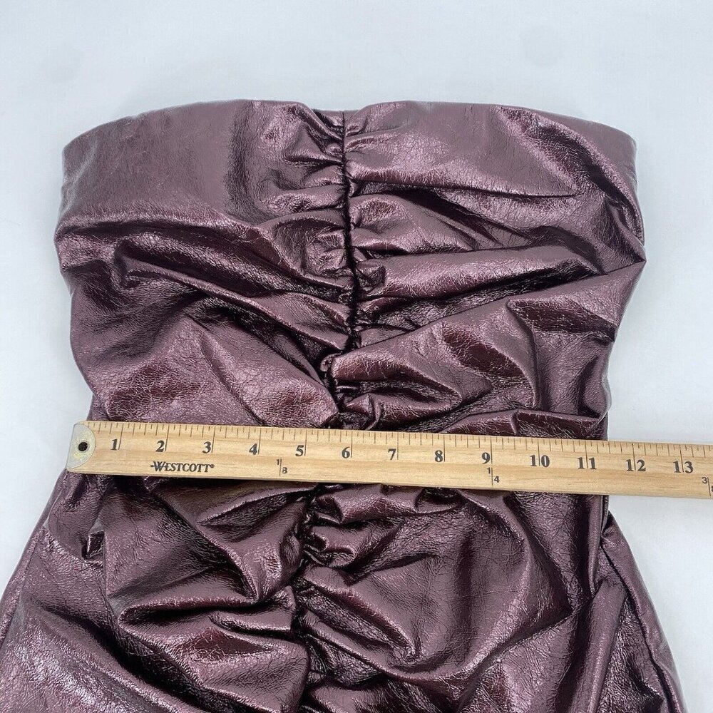 Rotate Birger Christensen Strapless MINI Faux Leather Dress Tiered NO SIZE - XS? - Picture 10 of 10
